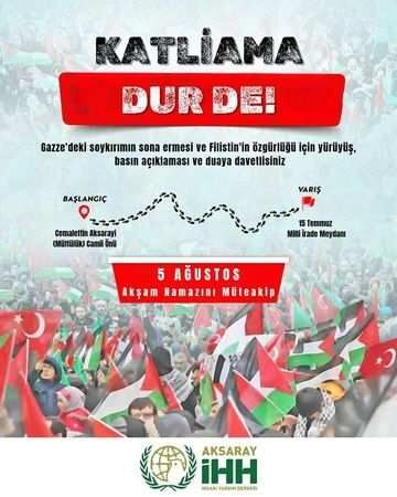 Aksaraylılar, Gazze İçin Sokağa Çıkıyor