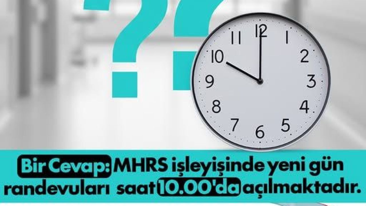 O sorunun yanıtı netleşti: MHRS randevuları ne zaman açılıyor?