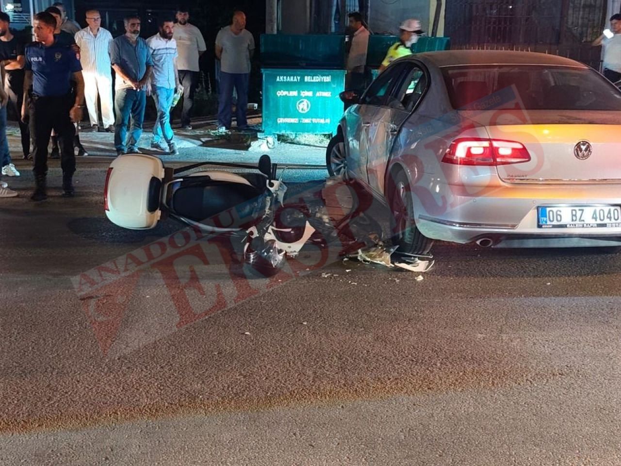 Aksaray’da Dönüş Yapan Otomobille Motosiklet Çarpıştı: 2 Yaralı