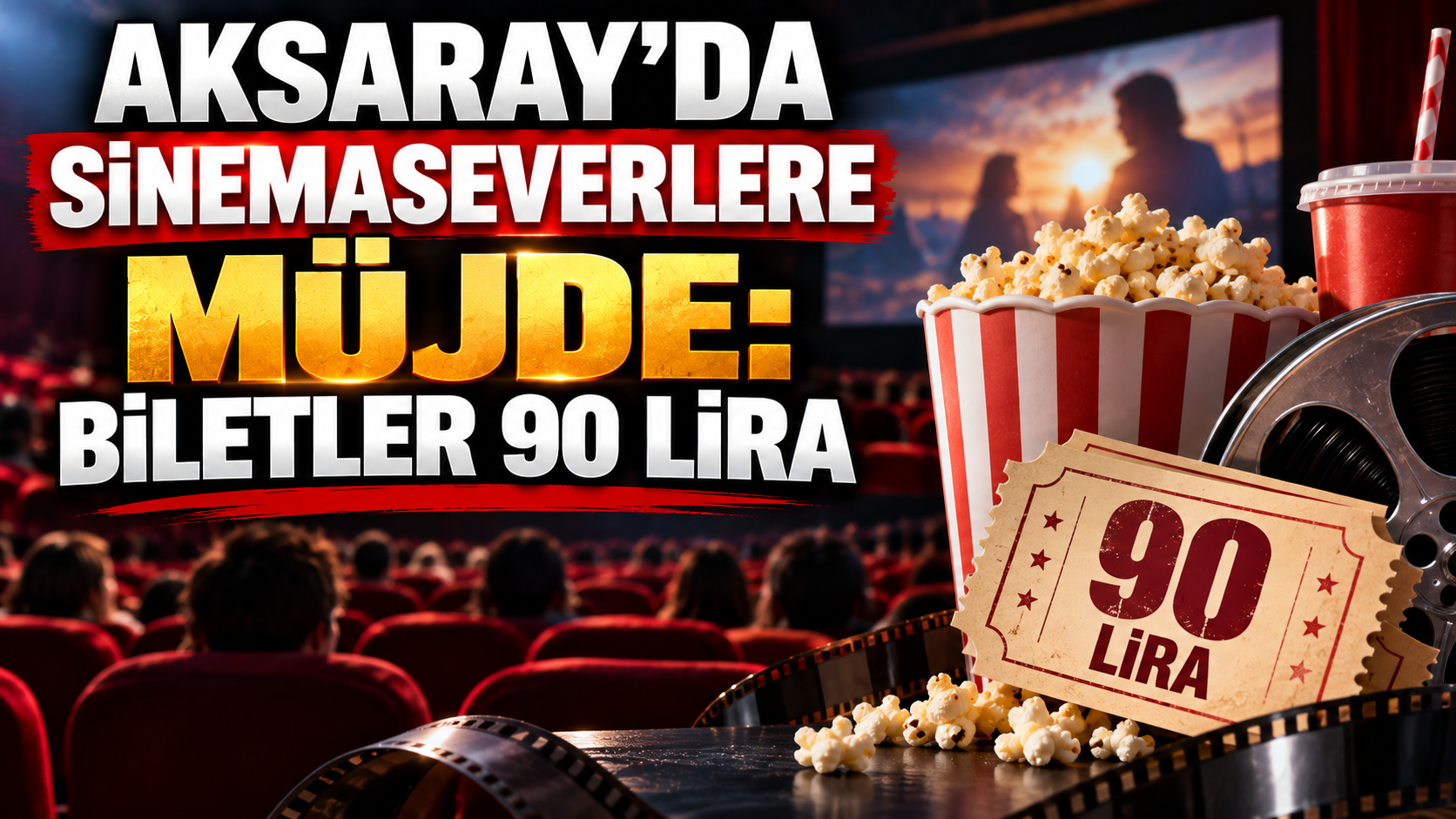 Aksaray’da ​sinemaseverlere müjde: Biletler 90 lira