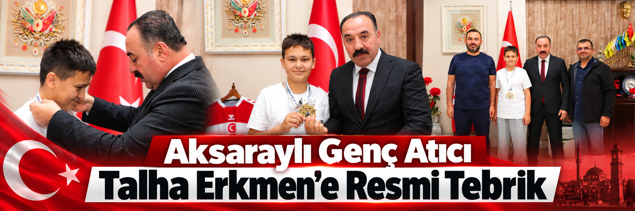 Aksaraylı Genç Atıcı Talha Erkmen’e Resmi Tebrik