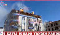 5 KATLI BİNADA YANGIN PANİĞİ