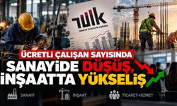 Ücretli çalışan sayısında sanayide düşüş, inşaatta yükseliş