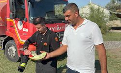 Yangını söndüren itfaiyeye bakın ne ikram etti