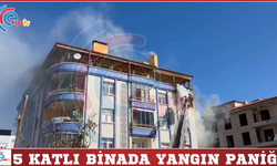 5 KATLI BİNADA YANGIN PANİĞİ