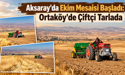 Aksaray'da Ekim Mesaisi Başladı: Ortaköy'de Çiftçi Tarlada