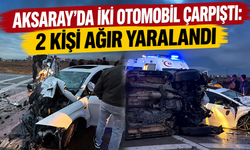 Aksaray’da İki Otomobil Çarpıştı: 2 Kişi Ağır Yaralandı