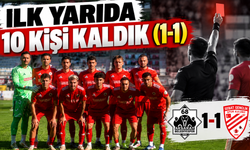 İlk yarıda 10 kişi kaldık (1-1)