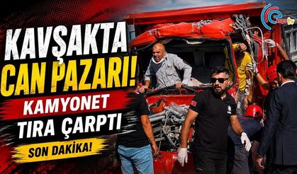KAVŞAKTA CAN PAZARI! KAMYONET TIRA ÇARPTI