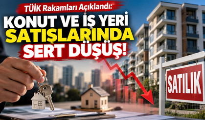 TÜİK rakamları açıklandı: konut ve iş yeri satışlarında sert düşüş