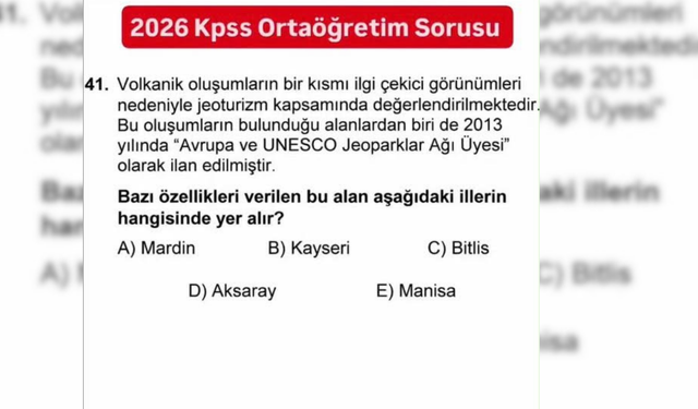 KPSS sorusunda Aksaray detayı!