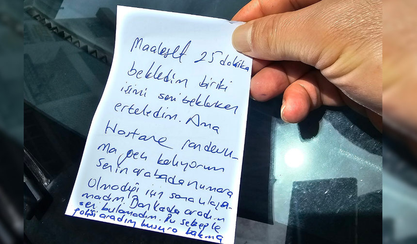 Nezaket dolu not: "Polise ihbar ettim, kusura bakma"