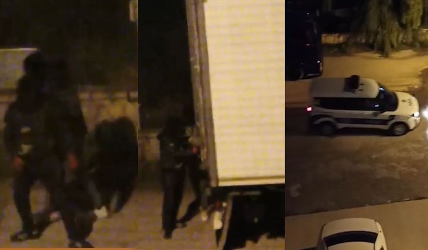 Hırsızların gece mesaisi kameralara yansıdı