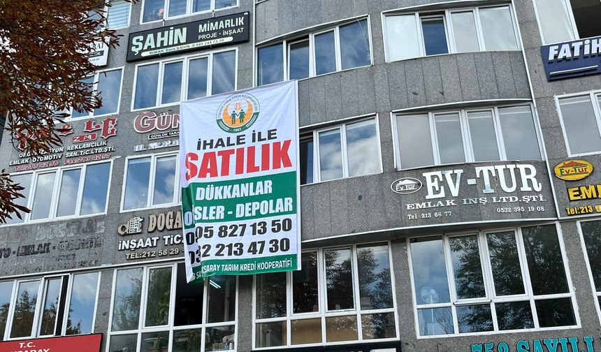 Aksaray'da tarım kredi iş hanı satışa çıkarıldı! 53 iş yeri için ihale tarihi belli oldu