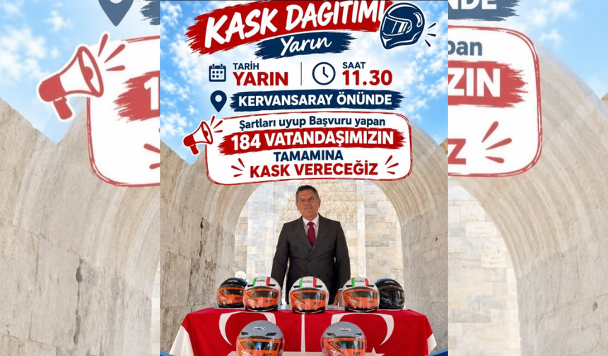 Sultanhanı’nda ücretsiz kasklar sahiplerini bulacak