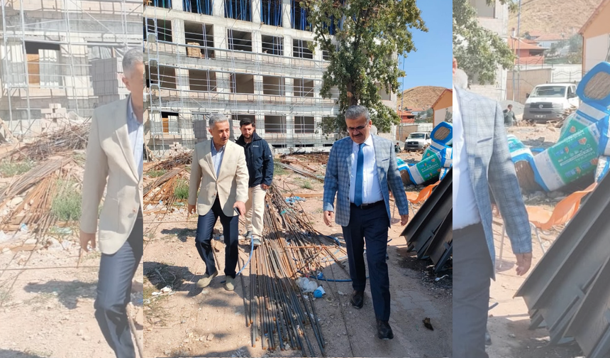 Müdür Uzantı şantiyeleri tek tek gezdi