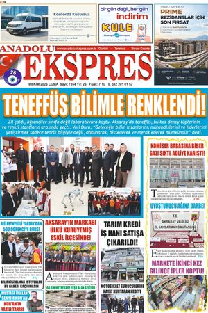 9 Ekim 2026 Gazete Manşeti